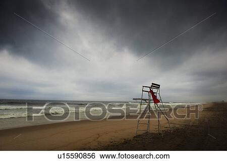 Stock Photograph - Lifeguard chair on beach. Fotosearch