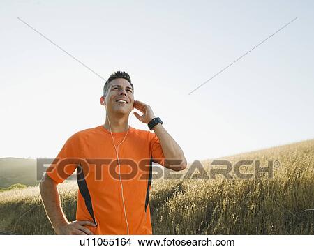 Picture - Man with headphones. Fotosearch