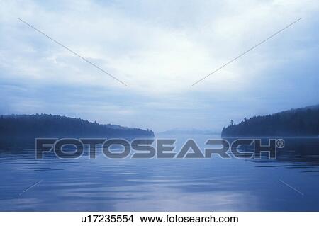 Picture - Misty lake. Fotosearch