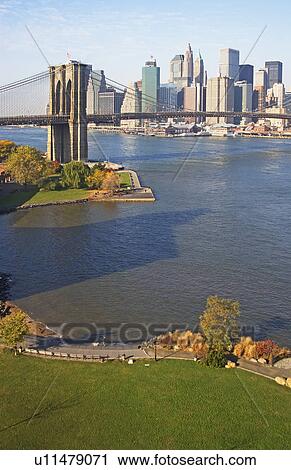 Stock Image - Park and cityscape. Fotosearch