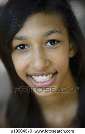 Stock Photo - Portrait of girl. Fotosearch