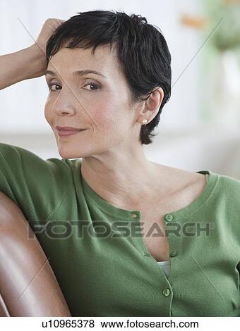 Stock Photo - Portrait of woman. Fotosearch