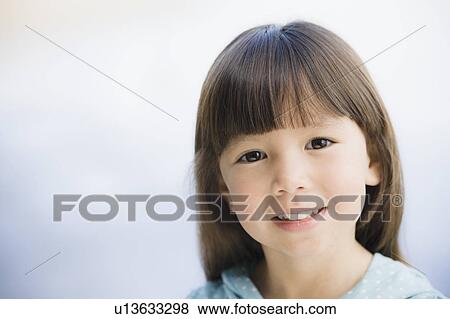 Stock Photo - Portrait of young girl. Fotosearch