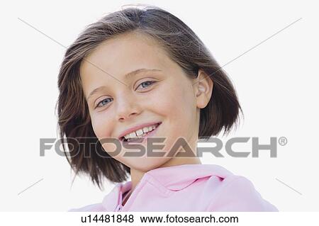 Stock Photo - Portrait of young girl. Fotosearch