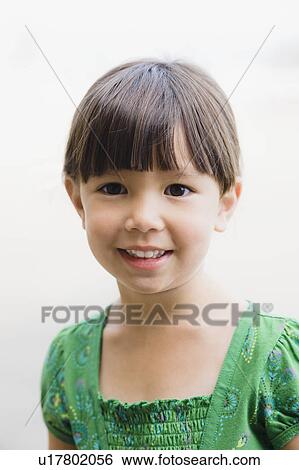 Stock Photograph - Portrait of young girl. Fotosearch