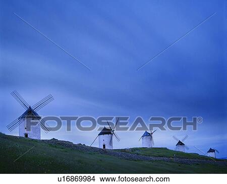 Picture - Row of windmills. Fotosearch