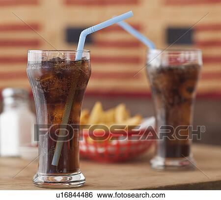 Soda on table in diner View Large Photo Image Stock Photograph - Soda on table in diner. Fotosearch