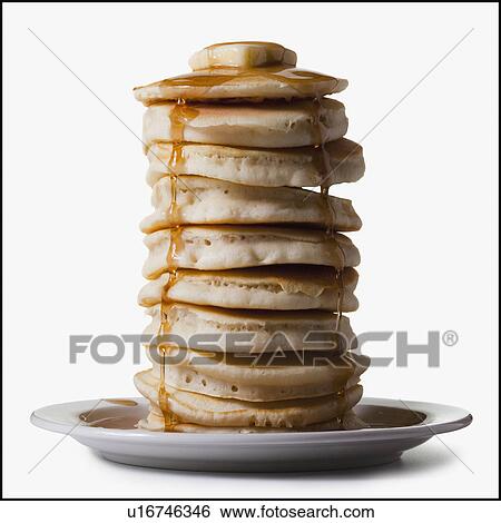 Stack of pancakes View Large Photo Image Stock Photograph - Stack of pancakes. Fotosearch
