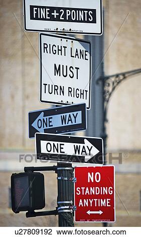 Stock Image - Traffic signs. Fotosearch