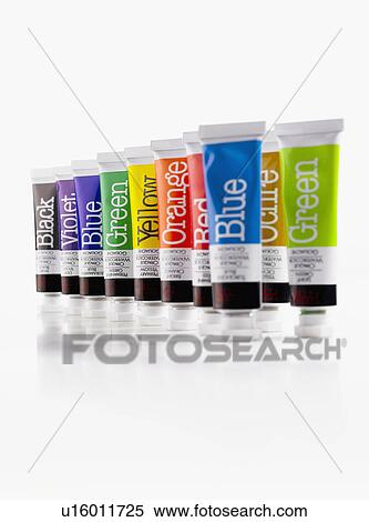 Stock Photography - Tubes of colored paint. Fotosearch