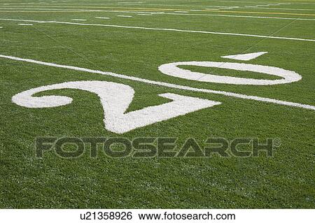 Stock Photograph - Twenty yard line. Fotosearch