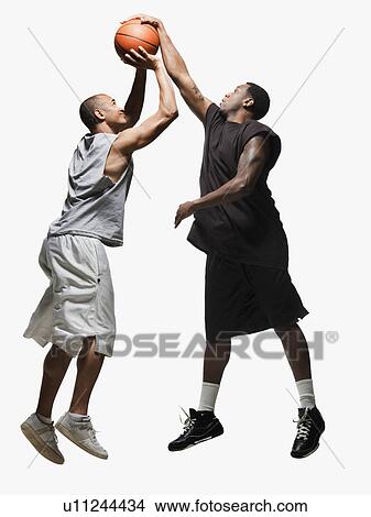 Picture - Two basketball players. Fotosearch