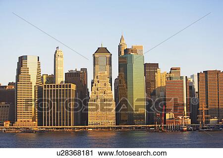 Stock Image - Waterfront cityscape. Fotosearch