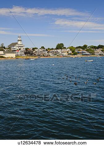 Stock Photo - Waterfront village. Fotosearch
