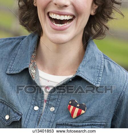 Stock Image - Woman laughing. Fotosearch
