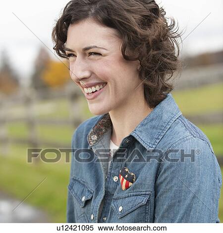 Stock Photography - Woman smiling. Fotosearch