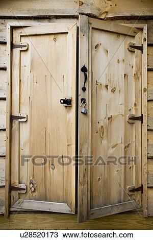 Stock Image - Wooden doors. Fotosearch