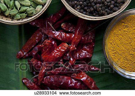 Picture - High angle view of spices. Fotosearch