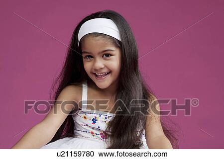 Stock Image - Portrait of a girl. Fotosearch
