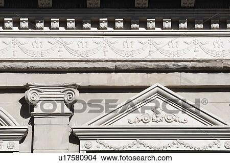 Picture - Detail of bank exterior, Calgary, Alberta, Canada. Fotosearch