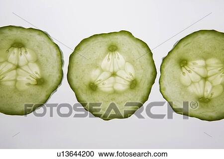 three cucumber rounds View Large Photo Image Stock Image - three cucumber rounds. Fotosearch