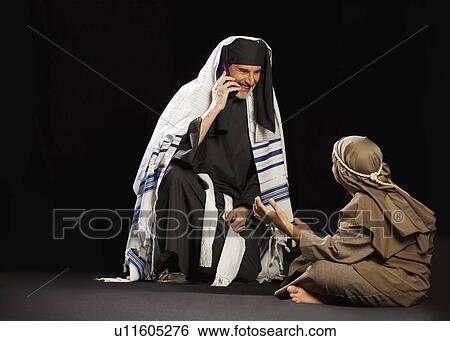 Stock Photograph - young jesus and a high priest. Fotosearch