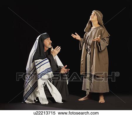 Stock Photography - young jesus and a high priest. Fotosearch