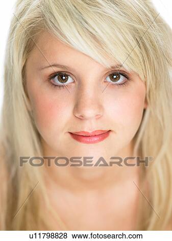 Close Studio Portrait Of Blonde Teenage Girl View Large Photo Image Stock Photo - Close Studio Portrait Of Blonde Teenage Girl. Fotosearch