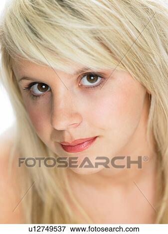 Close Studio Portrait Of Blonde Teenage Girl View Large Photo Image Stock Photo - Close Studio Portrait Of Blonde Teenage Girl. Fotosearch