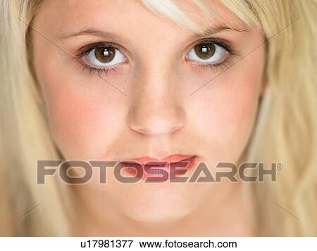Close Studio Portrait Of Blonde Teenage Girl View Large Photo Image Stock Photo - Close Studio Portrait Of Blonde Teenage Girl. Fotosearch