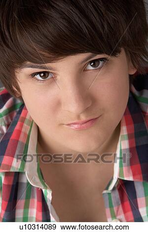 Close Up Studio Portrait Of Teenage Girl View Large Photo Image Stock Photo - Close Up Studio Portrait Of Teenage Girl. Fotosearch