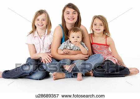 Group Of Children Together In Studio View Large Photo Image Stock Photo - Group Of Children Together In Studio. Fotosearch