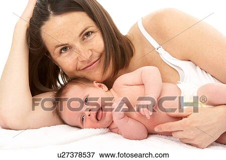 Mother Holding Newborn Baby View Large Photo Image Stock Photo - Mother Holding Newborn Baby. Fotosearch