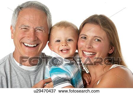 Portrait Of Grandfather With Daughter And Grandson View Large Photo Image Stock Photo - Portrait Of Grandfather With Daughter And Grandson. Fotosearch