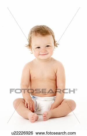 Studio Portrait Of Baby Boy Sitting View Large Photo Image Stock Photograph - Studio Portrait Of Baby Boy Sitting. Fotosearch
