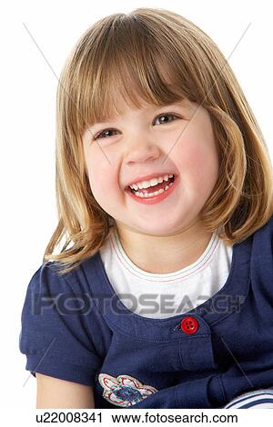 Studio Portrait Of Laughing Young Girl View Large Photo Image Stock Image - Studio Portrait Of Laughing Young Girl. Fotosearch