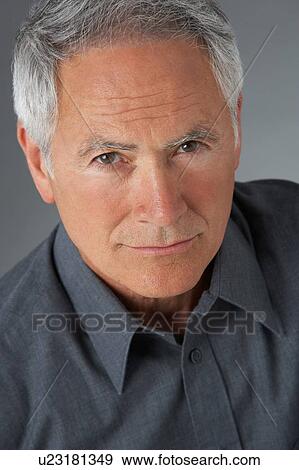 Stock Photo - Studio Portrait Of Senior Man. Fotosearch