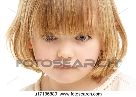 Stock Photo - Studio Portrait Of Young Girl. Fotosearch