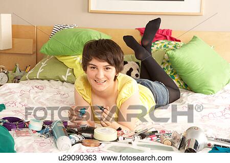 Teenage Girl In Untidy Bedroom View Large Photo Image Stock Image - Teenage Girl In Untidy Bedroom. Fotosearch