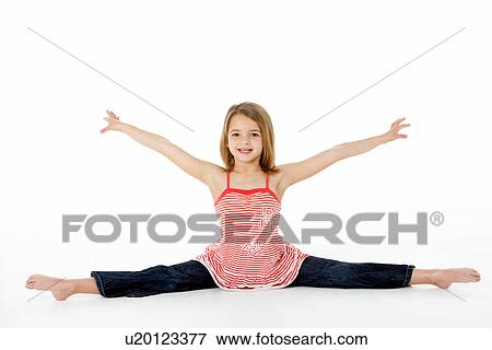 Young Girl In Gymnastic Pose Doing Splits View Large Photo Image Stock Photo - Young Girl In Gymnastic Pose Doing Splits. Fotosearch