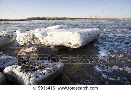 Chunks of spring ice on the Red River, rural Manitoba View Large Photo Image Stock Photograph - Chunks of spring ice on the Red River, rural Manitoba. Fotosearch