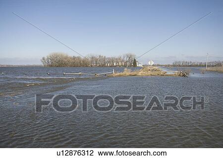 Spring floodwaters of Red River in rural Manitoba View Large Photo Image Stock Image - Spring floodwaters of Red River in rural Manitoba. Fotosearch