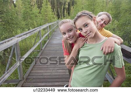 Three women posed on boardwalk nature trail, Riding Mountain National Park, Manitoba, Canada View Large Photo Image Stock Photo - Three women posed on boardwalk nature trail, Riding Mountain National Park, Manitoba, Canada. Fotosearch