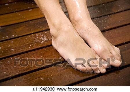 Woman's feet in shower stall View Large Photo Image Stock Image - Woman's feet in shower stall. Fotosearch