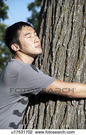 Young man hugs tree, Assiniboine Park, Winnipeg, Canada View Large Photo Image Stock Image - Young man hugs tree, Assiniboine Park, Winnipeg, Canada. Fotosearch
