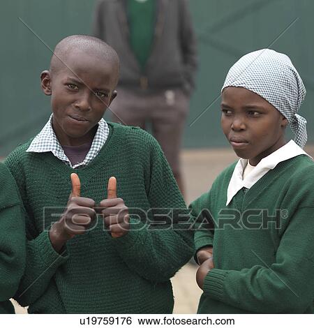 Stock Photograph - African children in Nairobi, Africa. Fotosearch