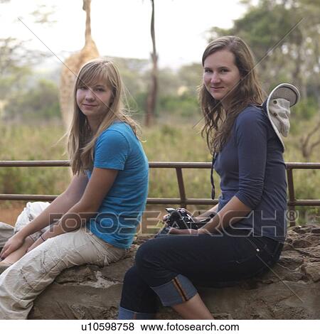 Caucasian teenagers in Kenya Africa View Large Photo Image Stock Photo - Caucasian teenagers in Kenya Africa. Fotosearch