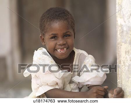 Stock Image - Child in Lamu Town, Kenya Africa. Fotosearch