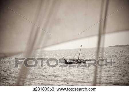 Stock Image - Evening sky over ocean at Manda Bay in Kenya Africa. Fotosearch