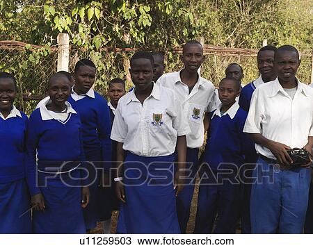 Group of African people in school uniforms View Large Photo Image Stock Image - Group of African people in school uniforms. Fotosearch